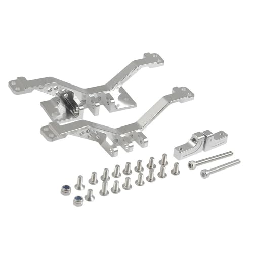 QBVHAEPY 4 Linkstangenachtermontage Set Schwarzer Hinterachse Verstärkung kompatibel mit 1/10 RC Crawler Car Model 90047(Silver 1SET) von QBVHAEPY