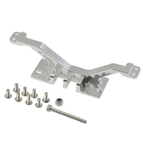 QBVHAEPY 4 Linkstangenachtermontage Set Schwarzer Hinterachse Verstärkung kompatibel mit 1/10 RC Crawler Car Model 90047(Silver Front) von QBVHAEPY