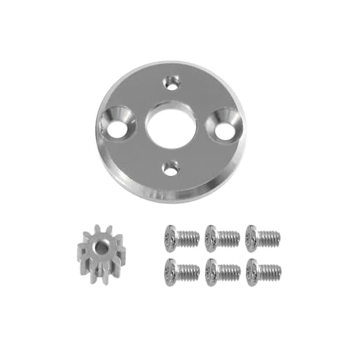 QBVHAEPY Upgrade -Teile Kompatibel mit 1 12 -Skala -RC -Auto -Autos mit MN78 MN82 Cherokee LC79 -Modellen, einschließlich 370 Motormetallkomponenten Motorzähne und Motorhalterungen(Silver) von QBVHAEPY