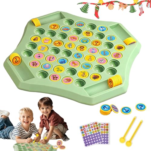 2026 Flip Match Brettspiel, Memory-Schachbrett über Karton, kreative Doppel-Cartoon-Muster-Matching-Spiele for Erwachsene, geeignet for 2–4 Spieler(Animal) von QCDZSW