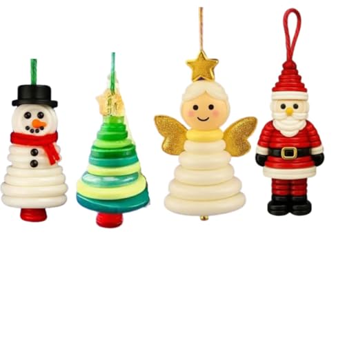 DIY-Knopf-Weihnachtsschmuck-Set, handgefertigte gestapelte Bunte Knöpfe, Weihnachtsdekoration for Aufhängen, Schneemann & Weihnachtsbaum-Dekoration(1SET) von QCDZSW