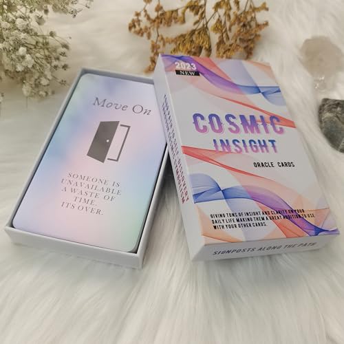 QCFQCF Liebes-Orakel-Karten, Tarot-Karten für Anfänger, Doppelflamme, Tarotkarten, Oracle Karten Decks mit Bedeutungen auf ihnen, Seelenverwandte zu romantischen Beziehungen, Orakelkarten von QCFQCF