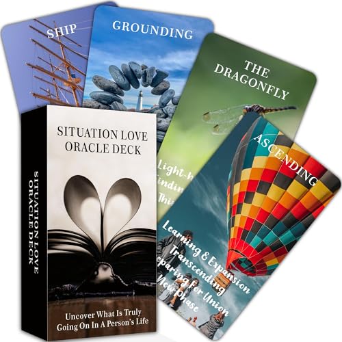QCFQCF Liebe Oracle Karten Decks, Situationen Liebe Orakel Deck, Orakel Karten für Anfänger, Klärung Liebe, Freunde, Karriere Verwandte, (SHUYELXT) von QCFQCF