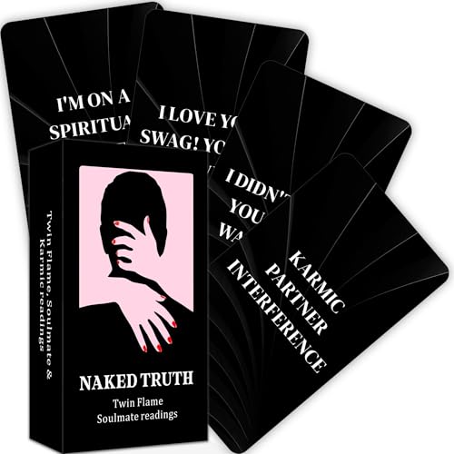 QCFQCF Love Orakelkarten, Naked Truth Orakeldeck, Soulmate Orakel-Karten für Anfänger, perfekt für Twin Flame und Soulmate Lesungen von QCFQCF