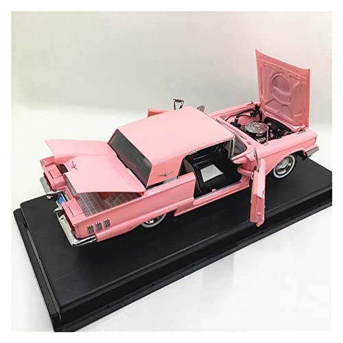 QCHIAN Auto-Modell aus Druckguss-Legierung Für Thunderbird 1960 Oldtimer-Modell im Maßstab 1:18 Metalldruckguss-Modellauto-Sammelbar-Souvenir-Display Für Freunde und Familie (Farbe: Pink) von QCHIAN