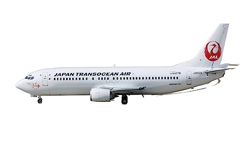 QCHIAN Maßstabsgetreue Flugzeugmodelle JAL Japan Airlines Passenger B737-400 Flugzeugmodell im Maßstab 1:400 Flugzeugszeneneinstellung von QCHIAN