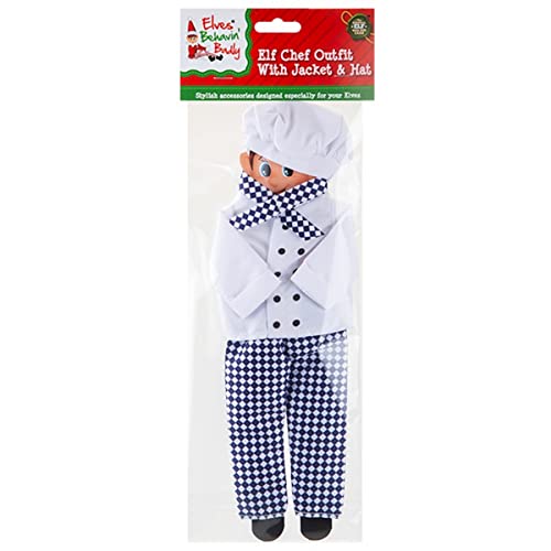 QDS Elfen Behavin Badly Clothes Costumes & Outfits Naughty Christmas Elf Accessories (Chef Outfit) von QDS