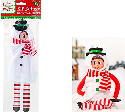QDS Freche Weihnachtselfen-Kostüme und Accessoires (Schneemann-Outfit), mehrfarbig von QDS