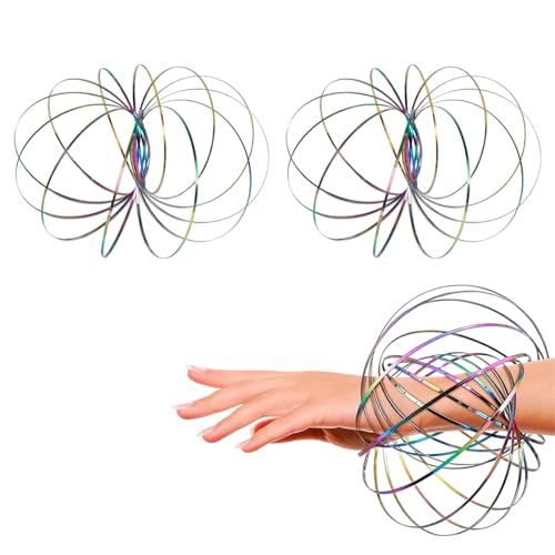 QEDBOJE 2 Stück 3D Durchflussringe Spielzeug Armband Edelstahl Magische Spirale Multisensorisch Pädagogisch und Interaktiv Spielzeug für Erwachsene Teens QEDBOJE 2 Stück 3D Durchflussringe Spielzeug Armband Edelstahl Magische Spirale Multisensorisch Pädagogisch und Interaktiv Spielzeug für Erwachsene Teens von QEDBOJE