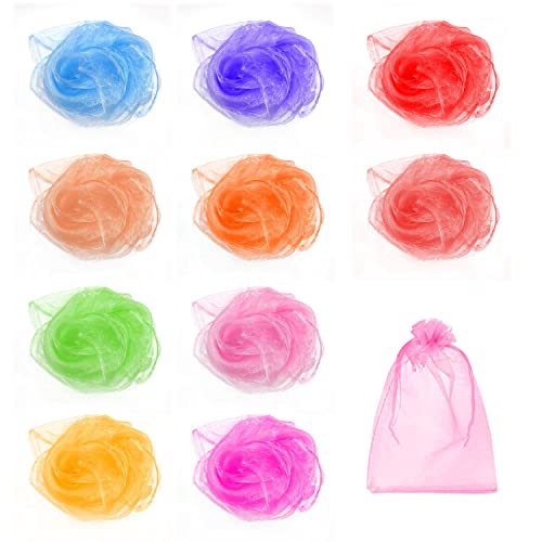 10 STK Tanzschals und 1 Aufbewahrungstasche, Kindertanz-Jonglierschal, mehrfarbiger quadratischer Jonglierschal, 60 x 60 cm, für Bühnenauftritt Kostüm passend 10 STK Tanzschals und 1 Aufbewahrungstasche, Kindertanz-Jonglierschal, mehrfarbiger quadratischer Jonglierschal, 60 x 60 cm, für Bühnenauftritt Kostüm passend von QEEQPF