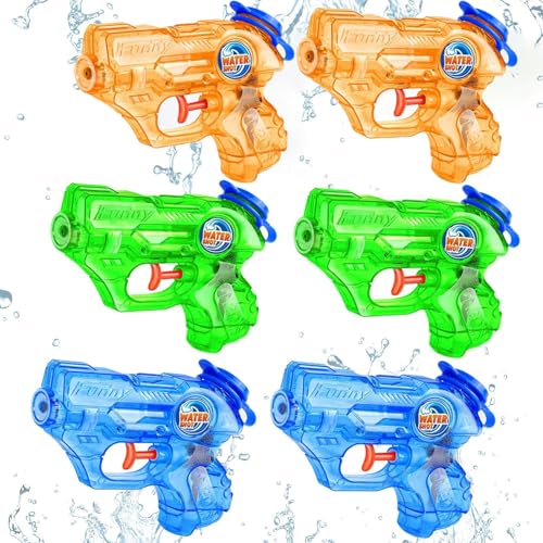 6 Stück Wasserpistole Klein, Wasserpistole für Kinder, Spielzeuge Mini Wasserpistolen, Kinder Spritzpistole, für Sommer Spielzeug Strand Toys Garten Pool Party Mitgebsel 6 Stück Wasserpistole Klein, Wasserpistole für Kinder, Spielzeuge Mini Wasserpistolen, Kinder Spritzpistole, für Sommer Spielzeug Strand Toys Garten Pool Party Mitgebsel von QEEROYO