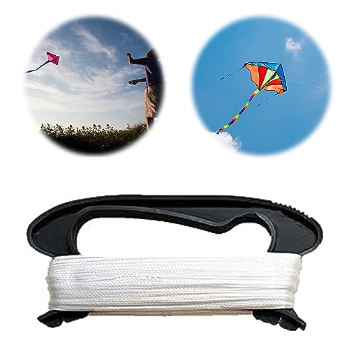 QEEROYO Drachenschnur, Kite Line Winder Drachenleine, 100m Kite Cord with Winding Board, Kite String, Winder Kite String, Drachenschnur Seilwinde Seilrolle, für Kinder Erwachsene, Schwarz QEEROYO Drachenschnur, Kite Line Winder Drachenleine, 100m Kite Cord with Winding Board, Kite String, Winder Kite String, Drachenschnur Seilwinde Seilrolle, für Kinder Erwachsene, Schwarz von QEEROYO
