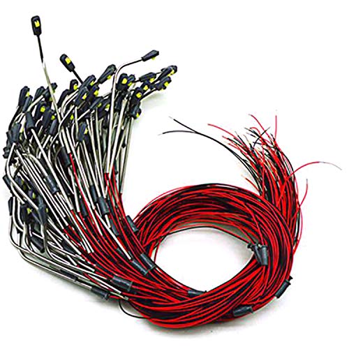 50 Stück 1:150 Modell Straßenlaterne Eisenbahnlampe LED Garten Landschaft Licht Outdoor Hoflicht DIY Spiel von QELLON