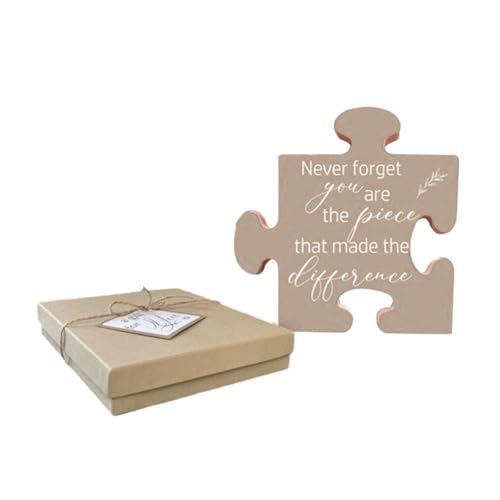 Puzzleteil Dankeschön Geschenk, Never Forget You Are Piece That Made Difference You Puzzle Geschenk, Holz Puzz Dankeschön Geschenk von QEOTOH