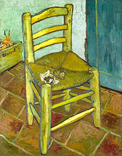 QERFSZD DIY Malen Nach Zahlen Weltberühmte Malerei - Ölgemälde Geschenk für Erwachsene Anfänger Kits Home Haus Dekor - 40*50cm Ohne Rahmen Van Gogh Leerer Stuhl 1888 von QERFSZD