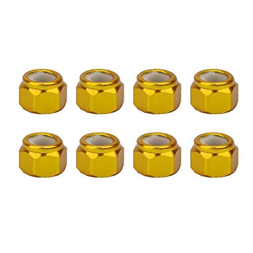 QERLONG Aluminiumlegierung M3 NUT -Upgrade Teil Fit Kyosho 4WD Optima SUV 8pcs (Gold) von QERLONG