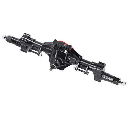 QERLONG Aluminiumlegierung Stahlachse Upgrade Accessoire RC Car Model vorne Hinterachse Schwarz (Backbridge) von QERLONG