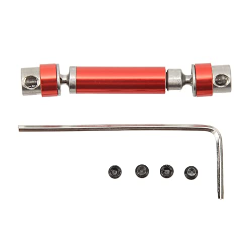 QERLONG RC -Antriebswelle Stahl Metall mit mittlerer Antriebswelle RC -Autokotenzusage für axiale 1/24 SCX24 Kletterwagen (Red) von QERLONG