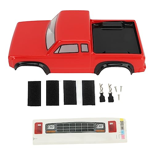 QERLONG RC -Karosserie -Kunststoff -Radstand Autokalschalen -LKW -Karosserie -Zubehör für axiale SCX24 1/24 (Red) von QERLONG