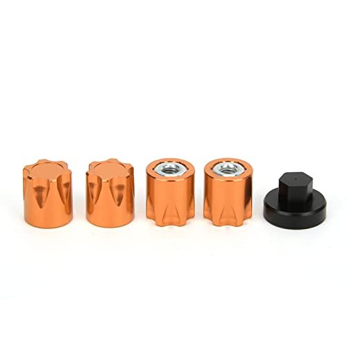 QERLONG RC Wheel Rim Center Cap M4 -Nut -Upgrade -Zubehör für 4 axiale SCX10 D90 RC Car (Yellow) von QERLONG