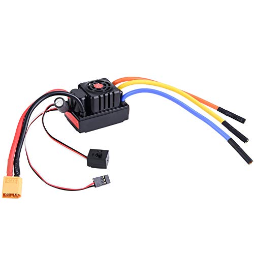 QERLONG wasserdichte bürstenlose Geschwindigkeitskontrolle 120A ESC 6s 24 V für 1/8 RC -Auto -LKW (Feeling About XT60) von QERLONG