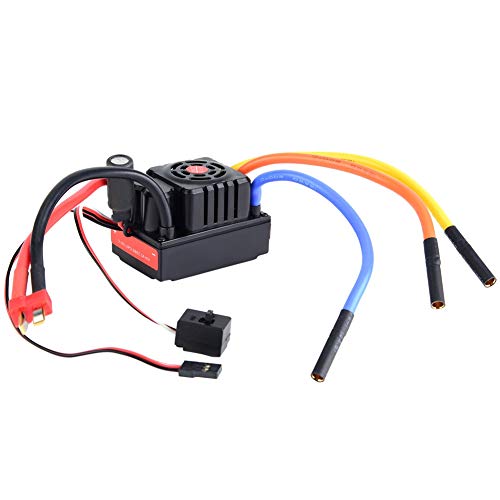 QERLONG wasserdichte bürstenlose Geschwindigkeitskontrolle 120A ESC 6s 24 V für 1/8 RC -Auto -LKW (No Sense T Plug) von QERLONG