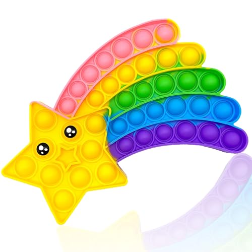 Popit Fidget Toy Anti Stress Spielzeug für Kinder und Erwachsene Sensorik Bubble Fidget Toy Geeignet für Menschen mit Autismus, ADHS und Angststörungen (Meteor) von QETRABONE