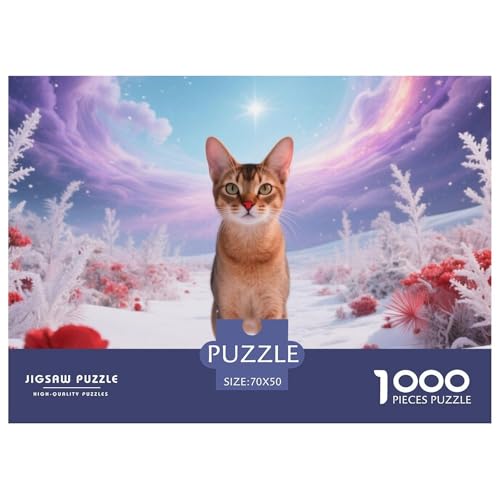Abyssinian, 1000-Teile-Puzzle, Entspannende Und Anspruchsvolle Freizeitbeschäftigung, Wanddekoration, Ab 12 Jahren,Haustier Katze, 70x50cm/1000pcs Abyssinian, 1000-Teile-Puzzle, Entspannende Und Anspruchsvolle Freizeitbeschäftigung, Wanddekoration, Ab 12 Jahren,Haustier Katze, 70x50cm/1000pcs von QEVAWPAE