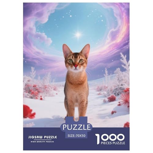 Abyssinian, 1000-Teile-Puzzlespiel, Spannende Herausforderung Für Die Ganze Familie, Ideal Für Heimdekoration, Ab 10 Jahren,Haustier Katze, 70x50cm/1000pcs Abyssinian, 1000-Teile-Puzzlespiel, Spannende Herausforderung Für Die Ganze Familie, Ideal Für Heimdekoration, Ab 10 Jahren,Haustier Katze, 70x50cm/1000pcs von QEVAWPAE