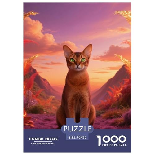 Abyssinian, 1000-Teile-Puzzlespiel, Visuelles Vergnügen Und Geistige Herausforderung, Ideal Zum Einrahmen, Ab 8 Jahren,Haustier Katze, 70x50cm/1000pcs Abyssinian, 1000-Teile-Puzzlespiel, Visuelles Vergnügen Und Geistige Herausforderung, Ideal Zum Einrahmen, Ab 8 Jahren,Haustier Katze, 70x50cm/1000pcs von QEVAWPAE