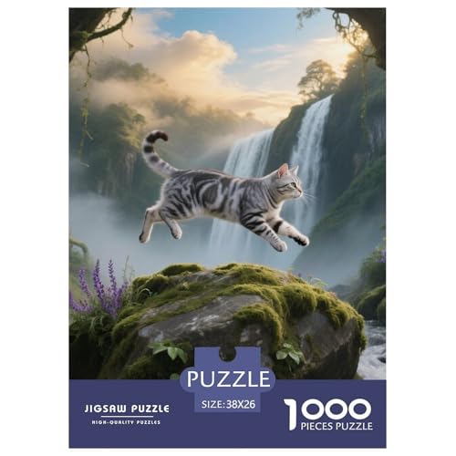 American Shorthair, 1000-Teile-Puzzlespiel, Abwechslungsreich Und Stimulierend, Perfekt Für Sammler Oder Familien, Ab 10 Jahren,Haustier Katze, 38x26cm/1000pcs von QEVAWPAE