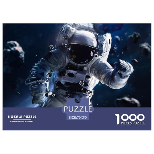 Astronaut, Puzzle Mit 1000 Teilen, Entspannend Und Zum Nachdenken Anregend, Ideal Für Besondere Geschenke, Ab 10 Jahren, 70x50cm/1000pcs von QEVAWPAE