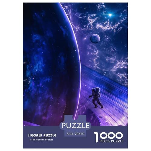 Astronaut, Puzzle Mit 1000 Teilen, Fördert Logisches Denken Und Entspannung, Geeignet Als Dekoration Oder Geschenk, Ab 12 Jahren, 70x50cm/1000pcs von QEVAWPAE
