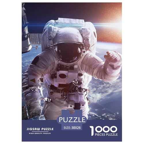 Astronaut, Puzzle Mit 1000 Teilen, Kreative Beschäftigung Für Entspannte Stunden, Perfekt Zum Einrahmen, Ab 12 Jahren, 38x26cm/1000pcs von QEVAWPAE