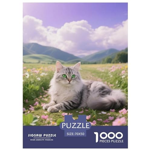 Australian Mist, 1000-Teile-Puzzlespiel, Harmonische Und Entspannende Freizeit, Geeignet Für Die Ganze Familie, Ab 10 Jahren,Haustier Katze, 70x50cm/1000pcs von QEVAWPAE