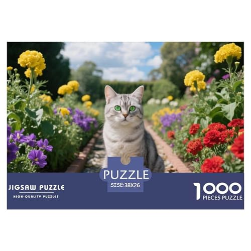 Australian Mist, 1000-Teile-Puzzlespiel, Spannende Herausforderung Für Die Ganze Familie, Ideal Für Heimdekoration, Ab 10 Jahren,Haustier Katze, 38x26cm/1000pcs von QEVAWPAE