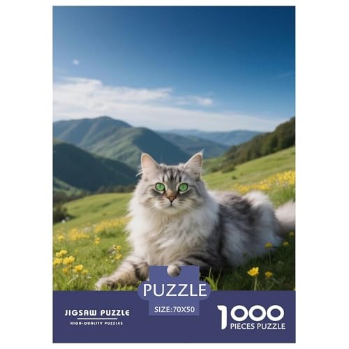 Australian Mist, 1000-Teile-Puzzlespiel, Visuell Beeindruckendes Design, Sammlerstück, Ab 10 Jahren,Haustier Katze, 70x50cm/1000pcs von QEVAWPAE