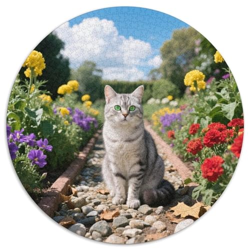 Australischer NebelEinzigartiges 1000-Teile-Rundpuzzle MitHaustier Katze, Geeignet Für Den Couchtisch Oder Hobbyraum 1000pcs (67.5x67.5cm) von QEVAWPAE