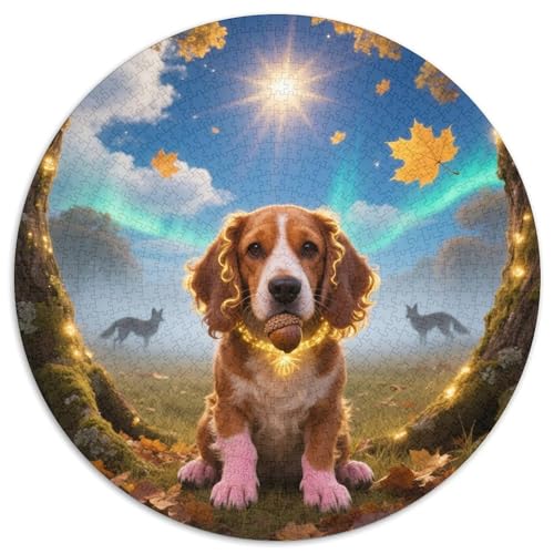 BeagleRunde Puzzle-Herausforderung Mit 1000 Teilen UndHaustierhund, Für Familiennachmittage Und Gemeinsames Entspannen 1000pcs (67.5x67.5cm) von QEVAWPAE