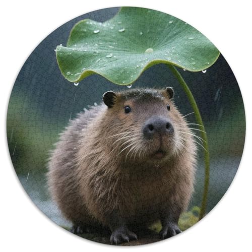 Beavers, 1000-teiliges Rundes Puzzle, Spielerische Förderung Von Geduld Und Konzentration, Perfekt Zum Verschenken, Geeignet Ab 12 Jahren, 1000pcs (67.5x67.5cm) von QEVAWPAE