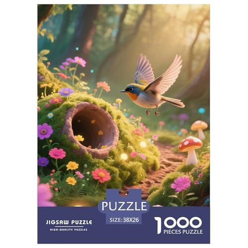 Bird in Flight, 1000-Teile-Puzzle, Fördert Konzentration Und Geduld, Ideal Für Dekorative Zwecke, Ab 14 Jahren, 38x26cm/1000pcs von QEVAWPAE