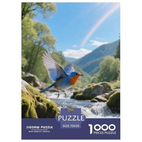 BlueVogel1000 Stück Rundes Puzzle Hohe Komplexität Für Experten Konzentrationssteigerung Vogel Wand- Und Regaldekoration 70x50cm/1000pcs von QEVAWPAE