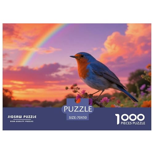 BlueVogel1000 Stück Rundes Puzzle Mehrschichtige Details Für Designer Und Künstler Künstlerische Komplexität Vogel Atelier Dekor Oder Geschenk 70x50cm/1000pcs von QEVAWPAE