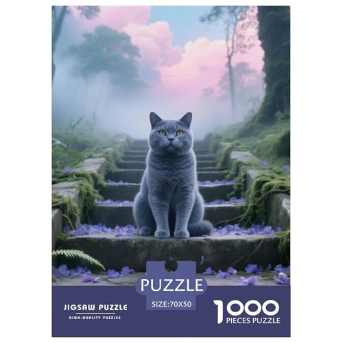 British Shorthair, 1000-Teile-Puzzle, Unterhaltsame Und Bereichernde Erfahrung, Geschenk Oder Dekoration, Ab 12 Jahren,Haustier Katze, 70x50cm/1000pcs British Shorthair, 1000-Teile-Puzzle, Unterhaltsame Und Bereichernde Erfahrung, Geschenk Oder Dekoration, Ab 12 Jahren,Haustier Katze, 70x50cm/1000pcs von QEVAWPAE