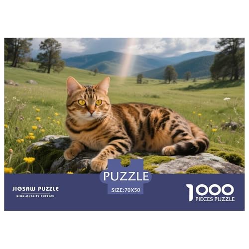 California Spangled, 1000-Teile-Puzzle, Unterhaltsames Gehirntraining Und Entspannung, Ideal Zum Einrahmen, Ab 12 Jahren,Haustier Katze, 70x50cm/1000pcs California Spangled, 1000-Teile-Puzzle, Unterhaltsames Gehirntraining Und Entspannung, Ideal Zum Einrahmen, Ab 12 Jahren,Haustier Katze, 70x50cm/1000pcs von QEVAWPAE
