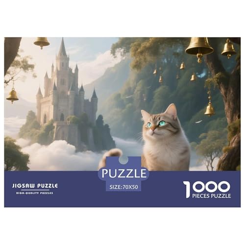 Cat, 1000-Teile-Puzzle, Harmonische Verbindung Von Kunst Und Spiel, Ideal Zum Verschenken, Ab 14 Jahren, 70x50cm/1000pcs von QEVAWPAE