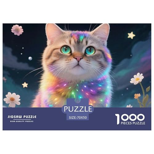Cat, 1000-Teile-Puzzle, Harmonische Verbindung Von Kunst Und Spiel, Ideal Zum Verschenken, Ab 14 Jahren, 70x50cm/1000pcs von QEVAWPAE