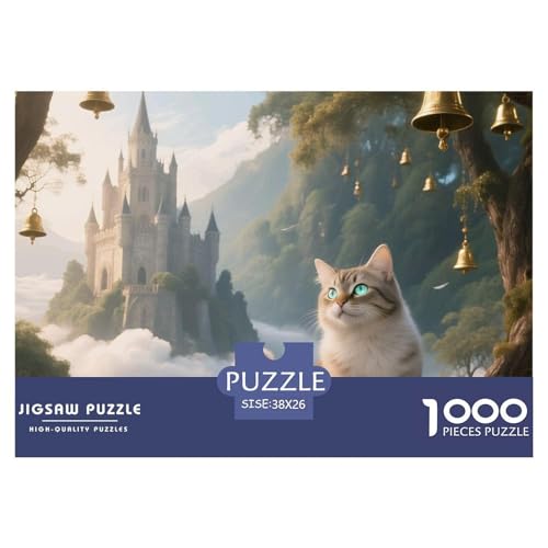 Cat, 1000-Teile-Puzzlespiel, Detailreiche Und Farbenfrohe Bilder, Ideal Für Sammler Oder Besondere Anlässe, Ab 8 Jahren, 38x26cm/1000pcs von QEVAWPAE