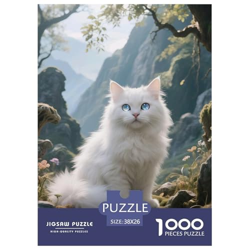 Cat, 1000-Teile-Puzzlespiel, Elegantes Und Sorgfältiges Design, Ideal Als Wandkunst Oder Für Sammler, Ab 8 Jahren, 38x26cm/1000pcs von QEVAWPAE