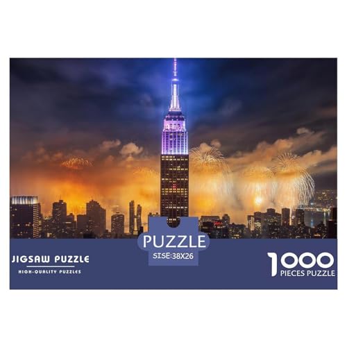 City, Puzzle in 1000 Teilen, Kreative Und Beruhigende Aktivität, Kunstobjekt, Ab 14 Jahren, 38x26cm/1000pcs von QEVAWPAE